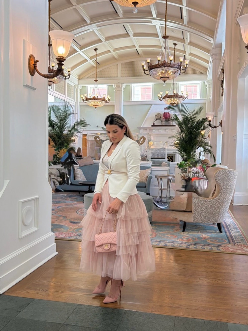 Blazer cream color worn only once; looks exactly as shown in the photos.